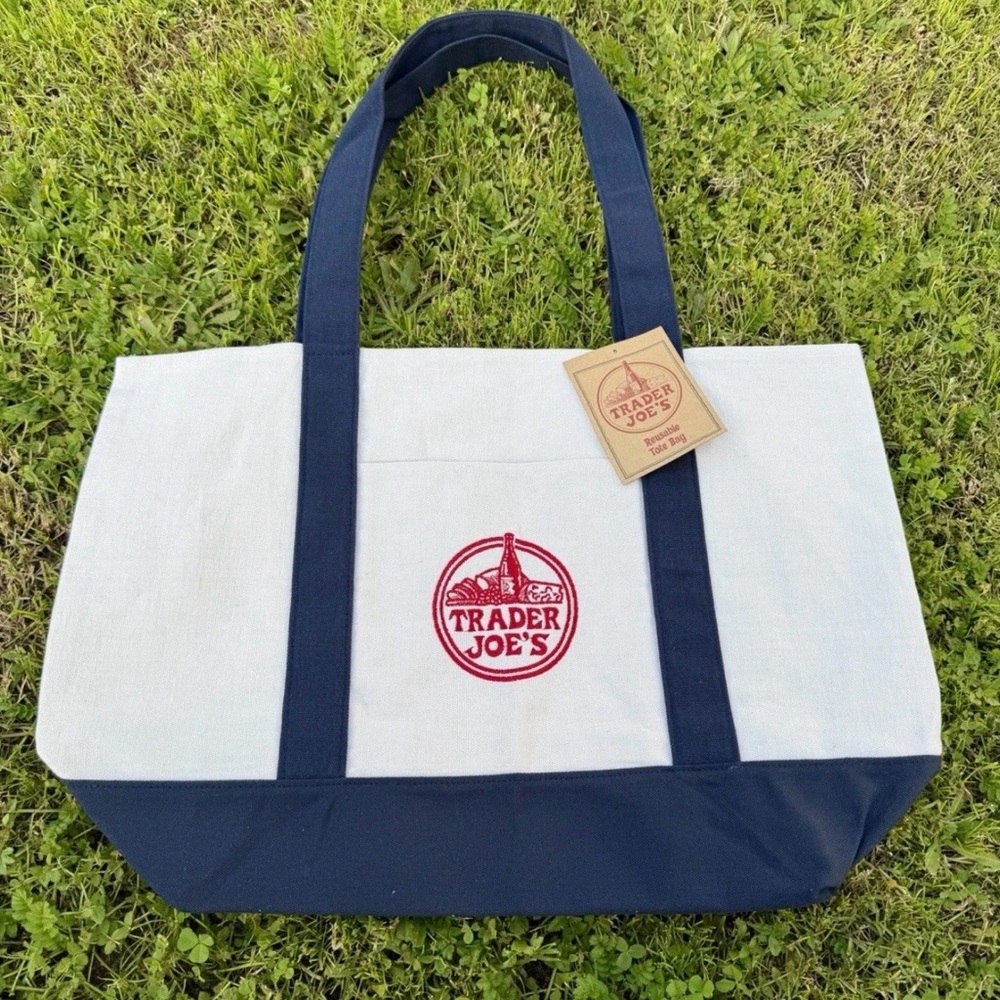 Brand New Large Trader Joe's Canvas Tote Bag